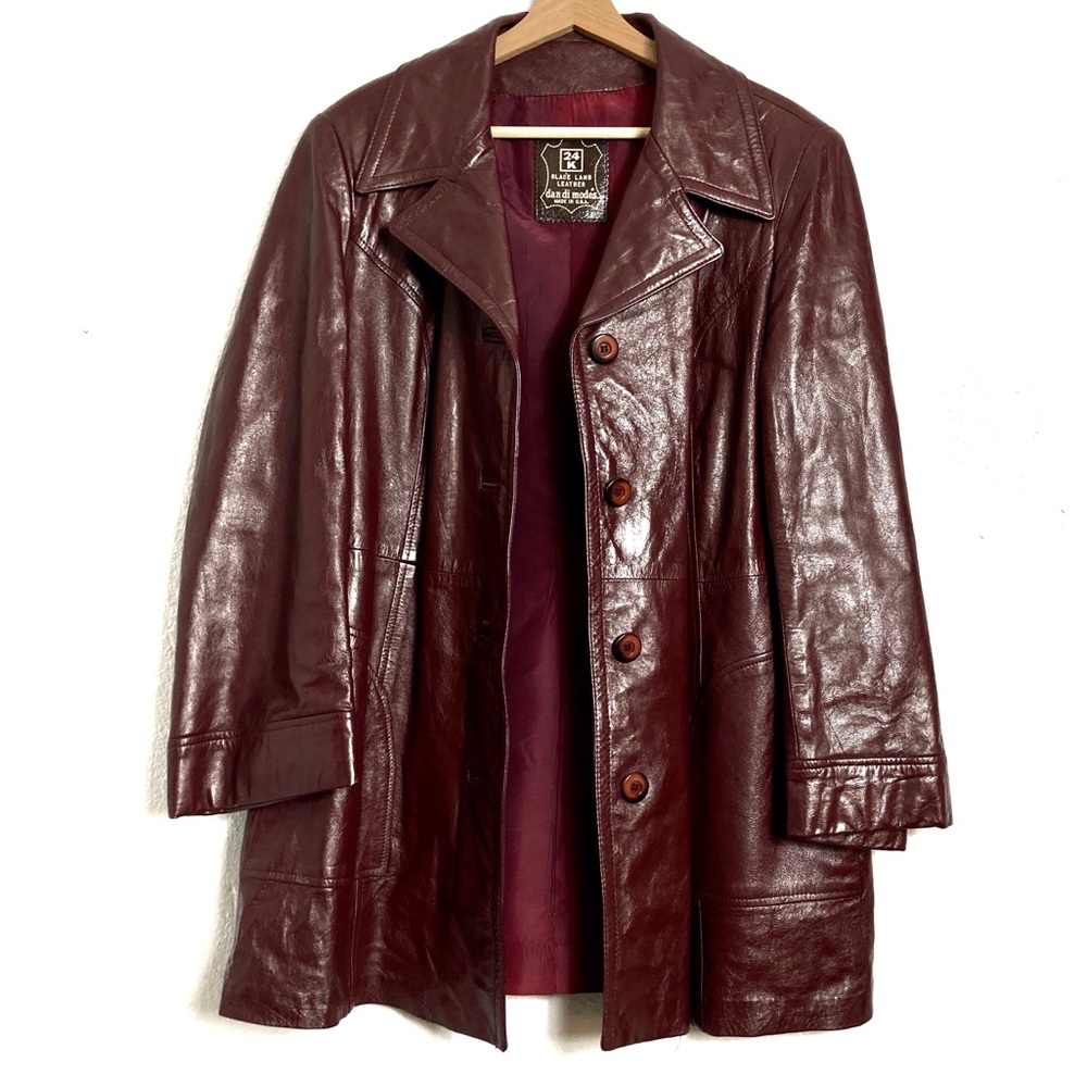 Dan di Modes Vintage Glacé Lamb Leather Trench